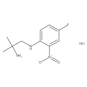 N1-(4-fluoro-2-nitrophenyl)-2-methylpropane-1,2-diamine hydrochloride Structure