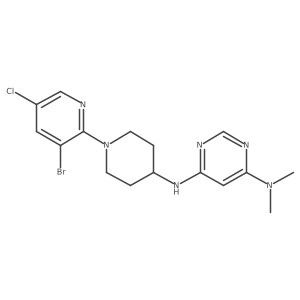 N6-[1-(3-bromo-5-chloropyridin-2-yl)piperidin-4-yl]-N4,N4-dimethylpyrimidine-4,6-diamine Structure