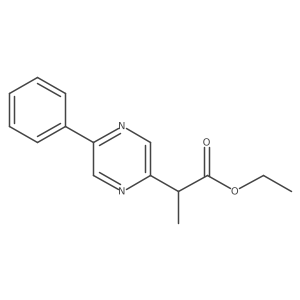 Ethyl alpha-methyl-5-phenylpyrazineacetate Structure