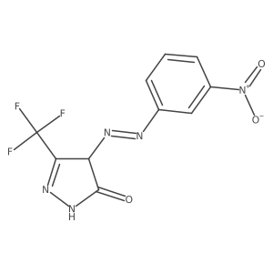 4-(3-Nitro-phenylazo)-5-trifluoromethyl-2,4-dihydro-pyrazol-3-one Structure