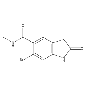 6-Bromo-N-methyl-2-oxoindoline-5-carboxamide结构式