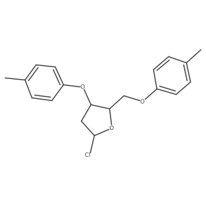 (2R,3S,5R)-5-Chloro-3-(p-tolyloxy)-2-((p-tolyloxy)methyl)tetrahydrofuran Structure