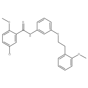 Benzamide,5-chloro-2-methoxy-n-[3-[2-(2-methoxyphenyl)ethoxy]phenyl]- Structure