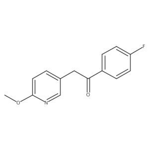 1-(4-Fluorophenyl)-2-(6-methoxypyridin-3-yl)ethan-1-one Structure