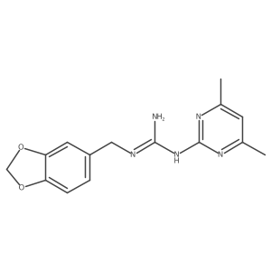 N-(1,3-Benzodioxol-5-ylmethyl)-N'-(4,6-dimethylpyrimidin-2-yl)guanidine结构式