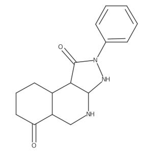 2-Phenyl-3,3a,4,5,5a,7,8,9,9a,9b-decahydropyrazolo[3,4-c]isoquinoline-1,6-dione Structure