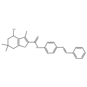 2-Benzofurancarboxamide, 4,5,6,7-tetrahydro-4-hydroxy-3,6,6-trimethyl-N-[4-(2-phenyldiazenyl)phenyl]- Structure