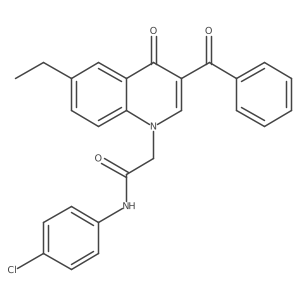 2-(3-benzoyl-6-ethyl-4-oxoquinolin-1(4H)-yl)-N-(4-chlorophenyl)acetamide Structure