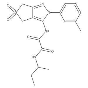 N1-(sec-butyl)-N2-(5,5-dioxido-2-(m-tolyl)-4,6-dihydro-2H-thieno[3,4-c]pyrazol-3-yl)oxalamide Structure