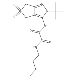 N1-butyl-N2-(2-(tert-butyl)-5,5-dioxido-4,6-dihydro-2H-thieno[3,4-c]pyrazol-3-yl)oxalamide Structure