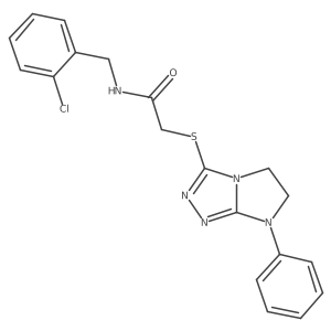 N-(2-chlorobenzyl)-2-((7-phenyl-6,7-dihydro-5H-imidazo[2,1-c][1,2,4]triazol-3-yl)thio)acetamide Structure