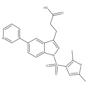 3-[1-(2,5-Dimethyl-thiophene-3-sulfonyl)-5-pyridin-3-yl-1h-indol-3-yl]-propionic acid Structure