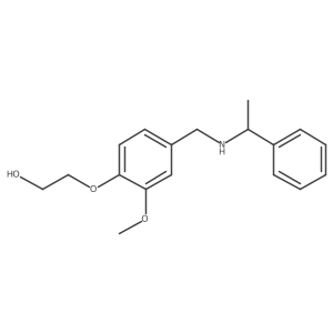 2-(2-Methoxy-4-{[(1-phenylethyl)amino]methyl}phenoxy)ethanol Structure