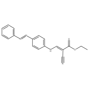 2-Propenoic acid, 2-cyano-3-[[4-(2-phenyldiazenyl)phenyl]amino]-, ethyl ester Structure