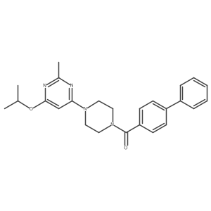 [1,1'-Biphenyl]-4-yl(4-(6-isopropoxy-2-methylpyrimidin-4-yl)piperazin-1-yl)methanone结构式