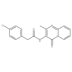 2-(4-chlorophenyl)-N-{2-methyl-4-oxo-4H-pyrido[1,2-a]pyrimidin-3-yl}acetamide结构式