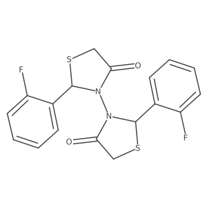 dl-2,2'-Bis(o-fluorophenyl)(3,3'-bithiazolidine)-4,4'-dione结构式