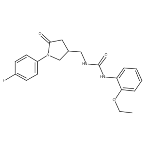 1-(2-Ethoxyphenyl)-3-((1-(4-fluorophenyl)-5-oxopyrrolidin-3-yl)methyl)urea结构式