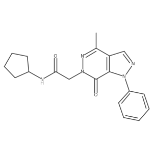 N-cyclopentyl-2-(4-methyl-7-oxo-1-phenyl-1H-pyrazolo[3,4-d]pyridazin-6(7H)-yl)acetamide Structure