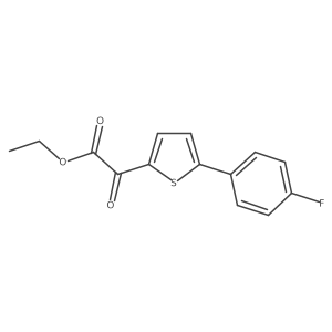 Ethyl 2-[5-(4-fluorophenyl)thiophen-2-yl]-2-oxoacetate结构式