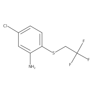 5-Chloro-2-[(2,2,2-trifluoroethyl)sulfanyl]aniline结构式