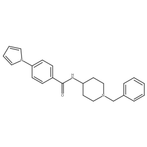 N-(1-benzylpiperidin-4-yl)-4-(1H-pyrrol-1-yl)benzamide结构式