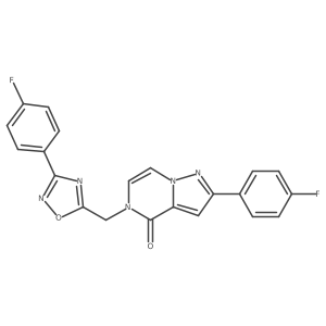 2-(4-fluorophenyl)-5-{[3-(4-fluorophenyl)-1,2,4-oxadiazol-5-yl]methyl}-4H,5H-pyrazolo[1,5-a]pyrazin-4-one Structure