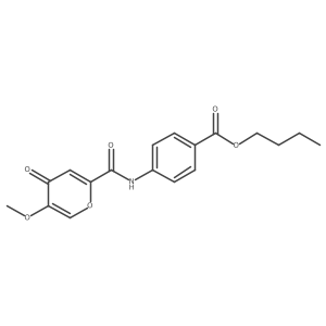butyl 4-(5-methoxy-4-oxo-4H-pyran-2-amido)benzoate Structure