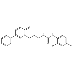 1-(2,4-Difluorophenyl)-3-[3-(6-oxo-3-phenyl-1,6-dihydropyridazin-1-yl)propyl]urea结构式