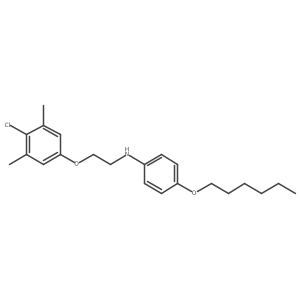 N-[2-(4-Chloro-3,5-dimethylphenoxy)ethyl]-4-(hexyloxy)aniline Structure