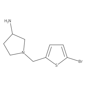 1-((5-Bromothiophen-2-yl)methyl)pyrrolidin-3-amine结构式