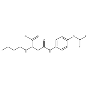 2-(Butylamino)-4-((4-(difluoromethoxy)phenyl)amino)-4-oxobutanoic acid结构式
