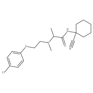 2-{[2-(4-chlorophenoxy)ethyl](methyl)amino}-N-(1-cyanocyclohexyl)propanamide Structure