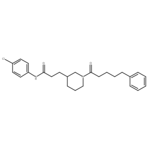 N-(4-chlorophenyl)-3-[1-(5-phenylpentanoyl)-3-piperidinyl]propanamide Structure