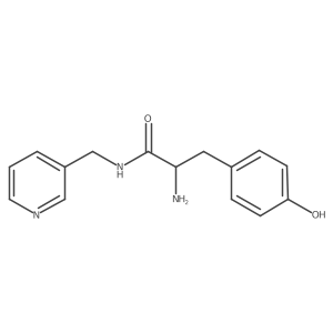 Benzenepropanamide, I+/--amino-4-hydroxy-N-(3-pyridinylmethyl)-, (I+/-S)- Structure
