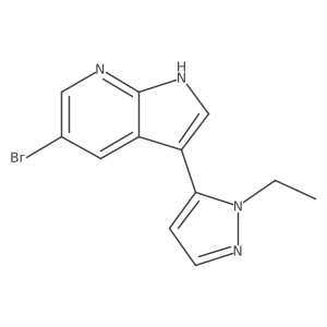 5-bromo-3-(2-ethyl-2H-pyrazol-3-yl)-1H-pyrrolo[2,3-b]pyridine Structure
