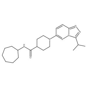 N-cycloheptyl-1-[3-(propan-2-yl)[1,2,4]triazolo[4,3-b]pyridazin-6-yl]piperidine-4-carboxamide Structure