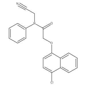 N#CCN(C(=O)COc1ccc(Cl)c2ccccc12)c1ccccc1结构式