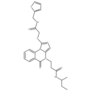 N-(butan-2-yl)-3-{5-oxo-1-[({[(thiophen-2-yl)methyl]carbamoyl}methyl)sulfanyl]-4H,5H-[1,2,4]triazolo[4,3-a]quinazolin-4-yl}propanamide Structure