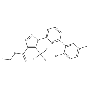 Ethyl 1-(6-(2-hydroxy-5-methylphenyl)pyridin-2-yl)-5-(trifluoromethyl)-1H-pyrazole-4-carboxylate Structure