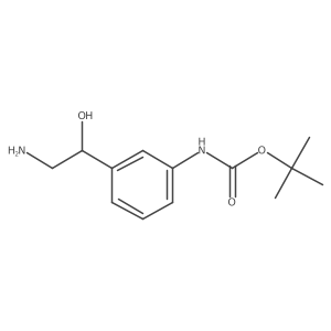 tert-butyl N-[3-(2-amino-1-hydroxyethyl)phenyl]carbamate结构式