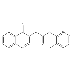Cc1cccnc1NC(=O)Cn1nnc2ccccc2c1=O结构式