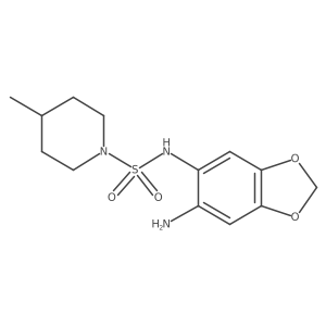 N-(6-Amino-1,3-benzodioxol-5-yl)-4-methyl-1-piperidinesulfonamide结构式