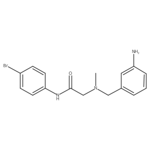 2-[[(3-Aminophenyl)methyl]methylamino]-N-(4-bromophenyl)acetamide Structure
