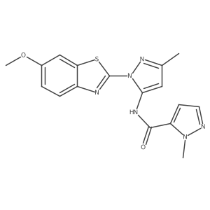 N-(1-(6-methoxybenzo[d]thiazol-2-yl)-3-methyl-1H-pyrazol-5-yl)-1-methyl-1H-pyrazole-5-carboxamide Structure