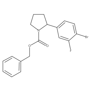 Benzyl 2-(4-bromo-3-fluorophenyl)pyrrolidine-1-carboxylate Structure