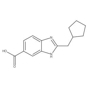 2-(cyclopentylmethyl)-1H-1,3-benzodiazole-6-carboxylic acid Structure