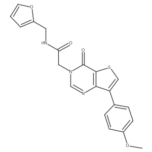 N-[(furan-2-yl)methyl]-2-[7-(4-methoxyphenyl)-4-oxo-3H,4H-thieno[3,2-d]pyrimidin-3-yl]acetamide结构式
