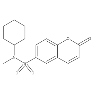 6-[(Cyclohexylmethylamino)sulfonyl]chromen-2-one Structure