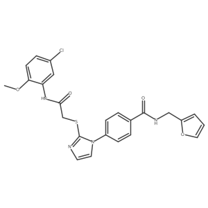 4-(2-((2-((5-chloro-2-methoxyphenyl)amino)-2-oxoethyl)thio)-1H-imidazol-1-yl)-N-(furan-2-ylmethyl)benzamide结构式